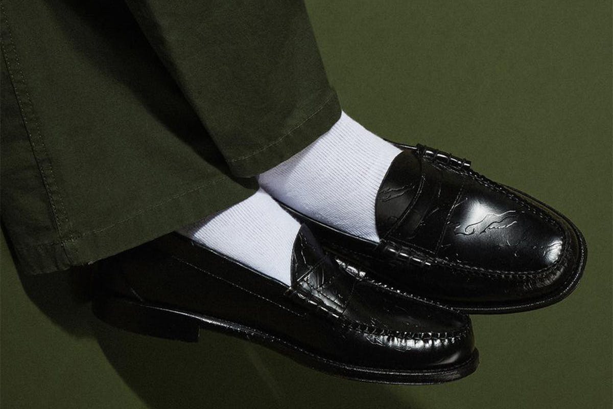 bass leather sneakers